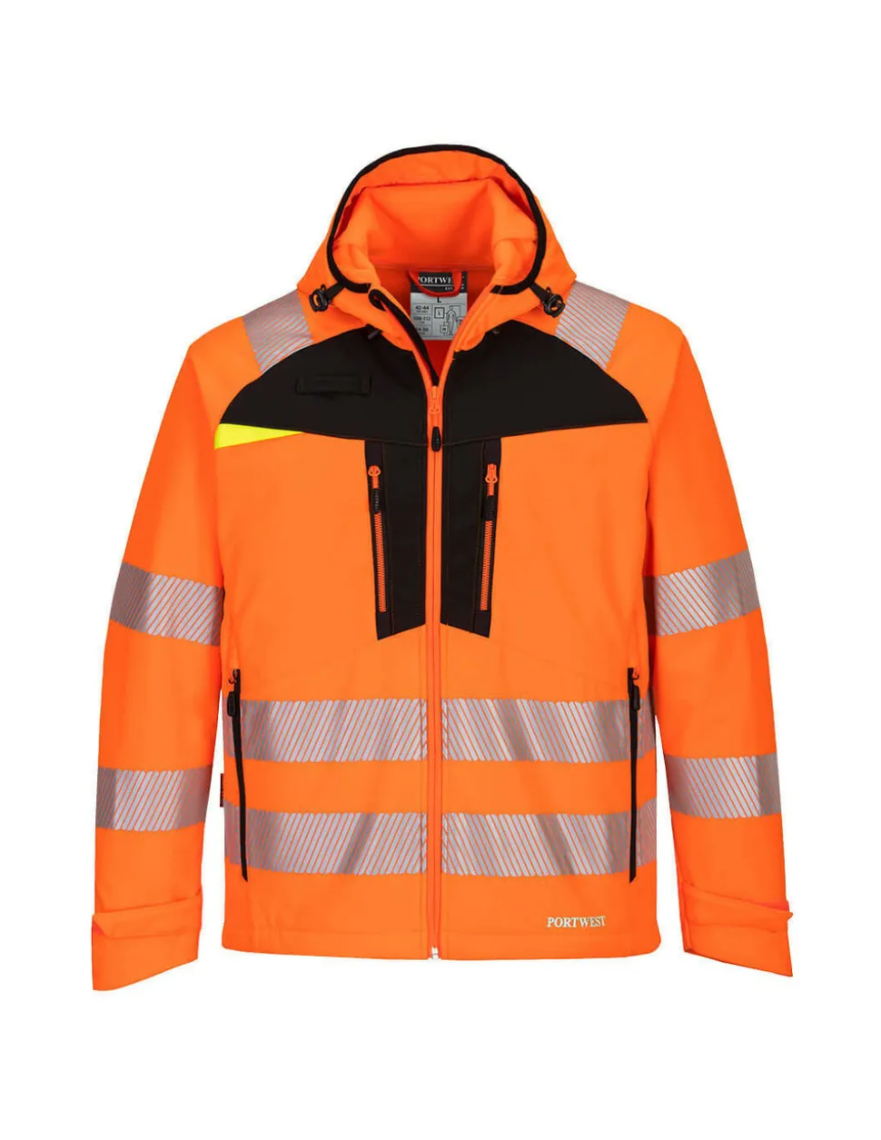 PORTWEST - Veste softshell hv dx4 couleur : orange/noir taille s - portwest