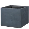 Pot de fleurs Kati carré anthracite - L.55xH.47cm