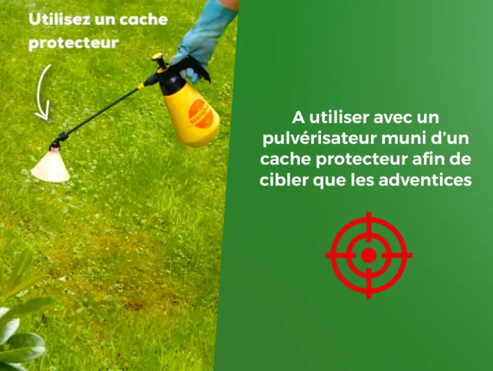 PROTECT EXPERT - Protect expert 2 désherbants concentrés localisés contre les mauvaises herbes du gazon - 2x200ml - soit 176m² - non sélectif