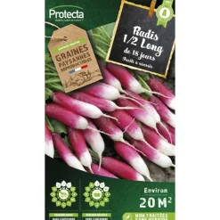 PROTECTA - Graines paysannes - radis 1/2 long de 18 jours