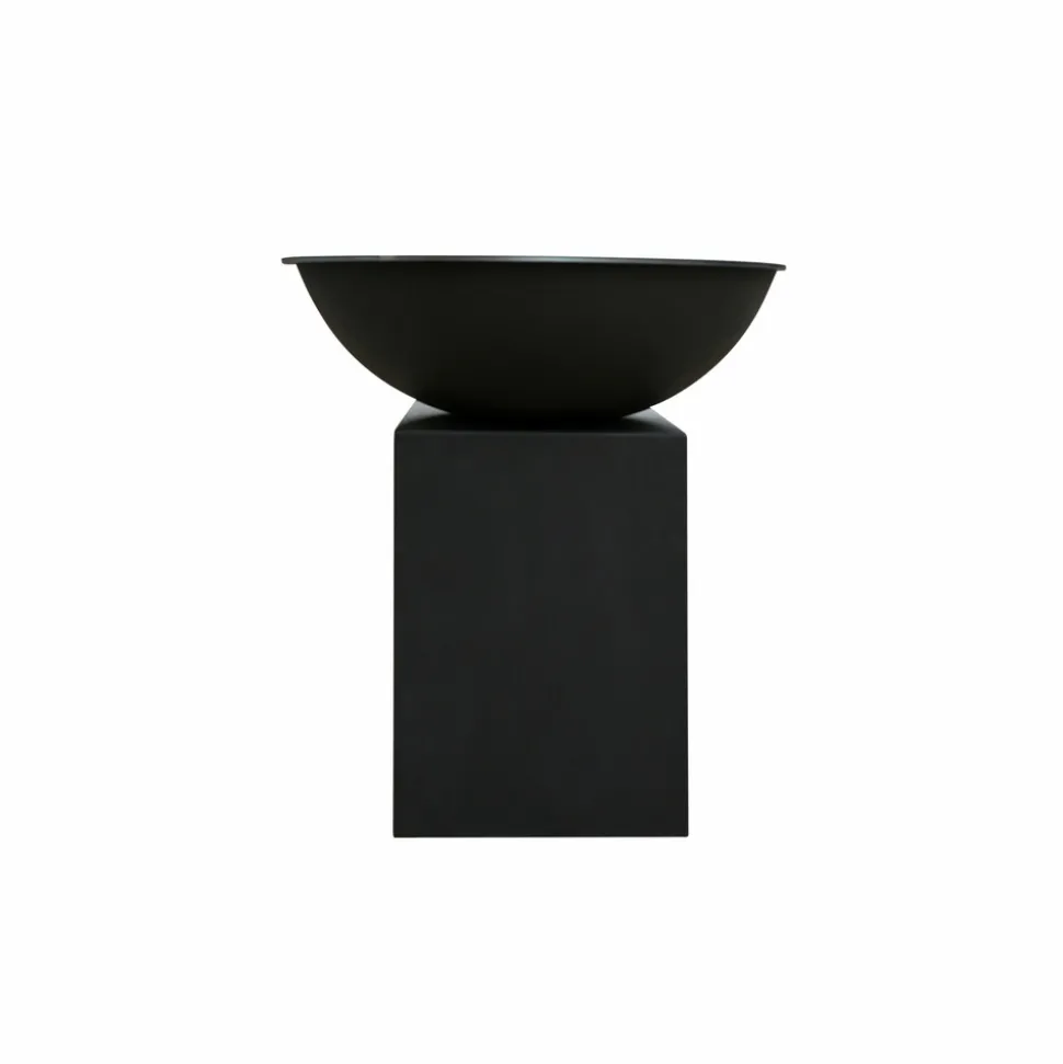 QUOCO - Brasero piatto large noir ø94 + grille + spatule + housse