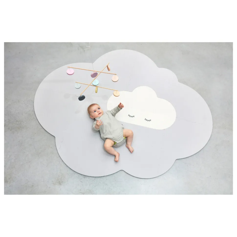 QUUT - Grand tapis de jeu nuage gris perle