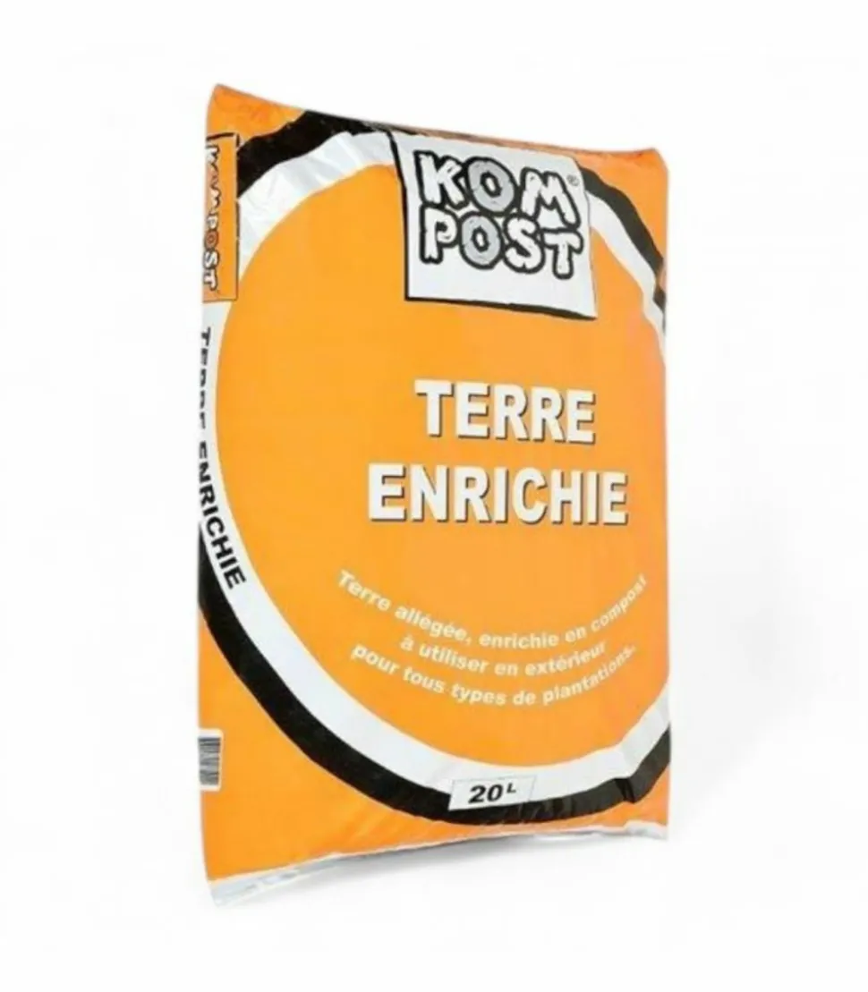 RACINE - Mélange de terre végétale enrichie racine pour bacs et jardinières, 10 sacs 20 litres - pro95-10x20