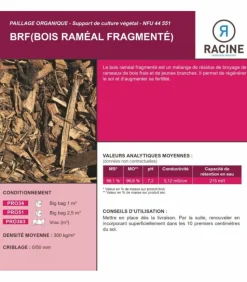 RACINE - Paillage bois raméal fragmenté 0/50mm, big bag 1 m3 - pro34