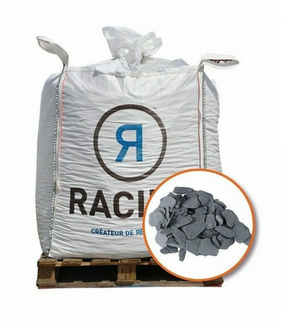 RACINE - Paillage minéral ardoise grise calibre 40/70 big bag 800 litres pour 20m2