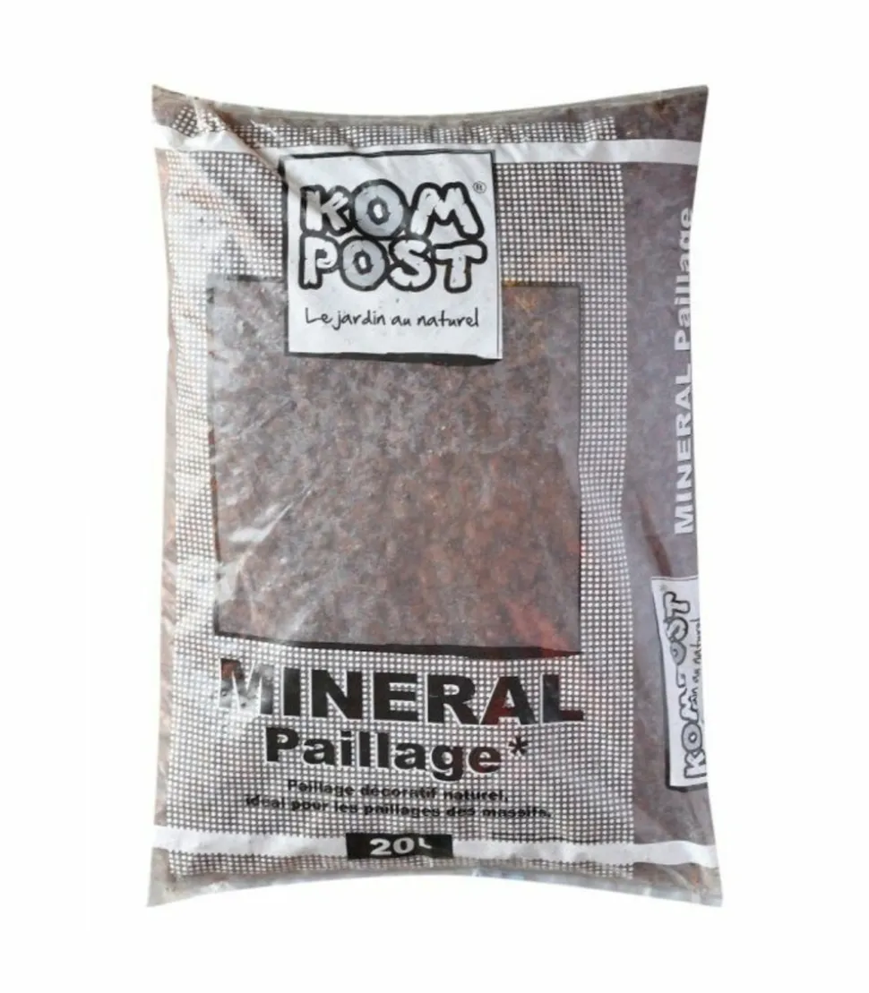 RACINE - Paillage minéral en pouzzolane rouge 20/40mm, sac de 20 litres - kom34