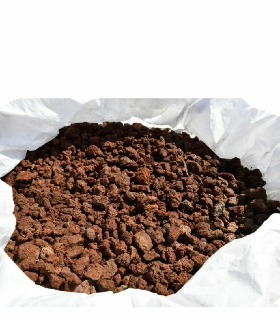 RACINE - Paillage minéral en pouzzolane rouge 20/40mm, sac de 20 litres - kom34