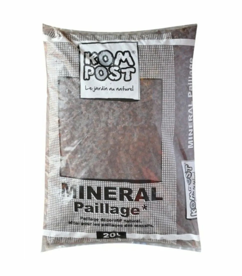 RACINE - Paillage minéral en pouzzolane rouge 7/15mm, sac de 20l - kom31