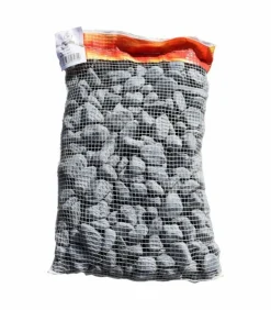 RACINE - Paillage minéral galet marbre noir 24-40mm, filet de 20kg - f-pai068