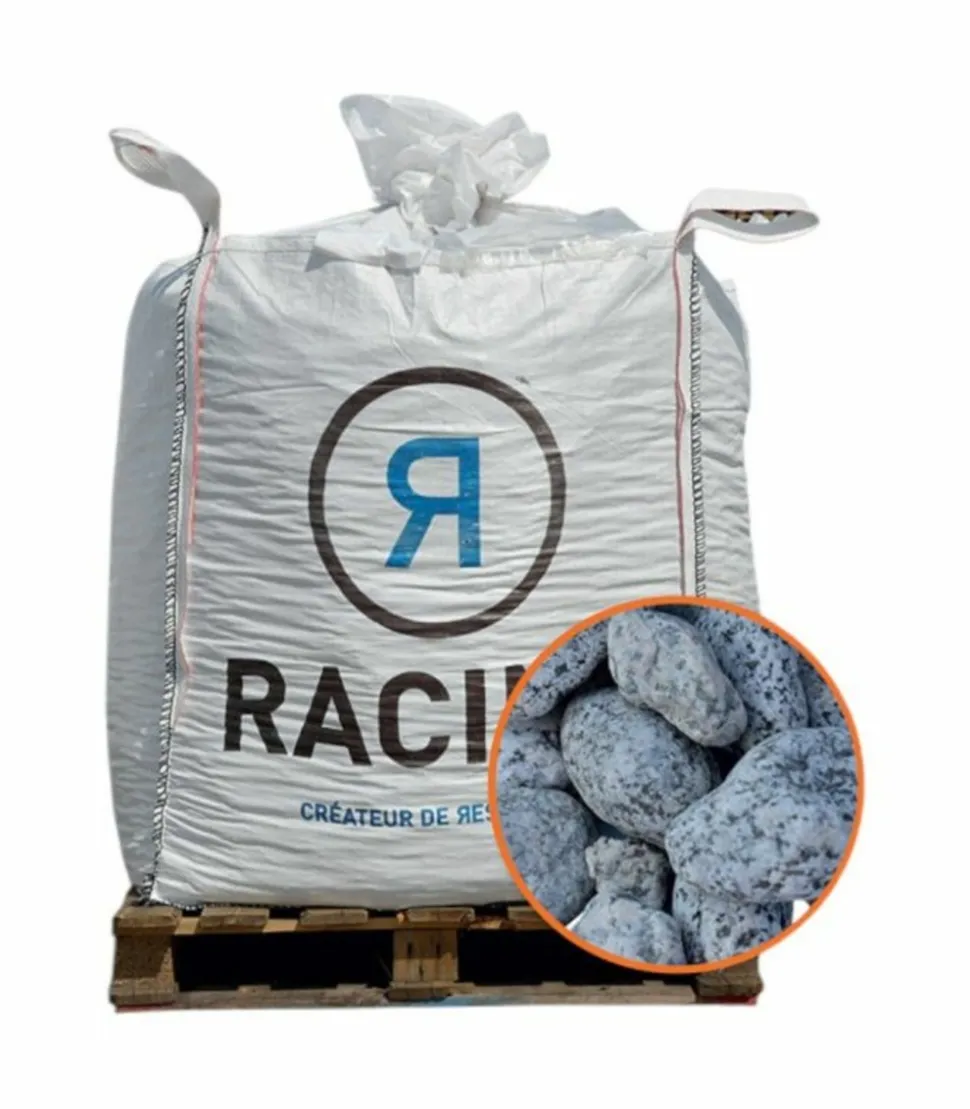 RACINE - Paillage minéral galet marbre pigat 40-60mm, big bag 500 kg - f-pai080