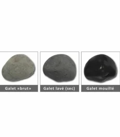 RACINE - Paillage minéral galet marbre noir 40-60mm, filet de 20kg - f-pai069