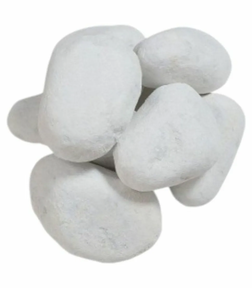 RACINE - Paillage minéral galet marbre blanc carrare 25-40mm, sac 25 kg - f-pai008