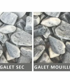 RACINE - Paillage minéral galet marbre ice blue 25-40mm, big bag 500 kg - f-pai012