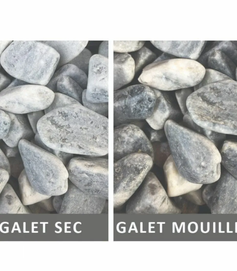 RACINE - Paillage minéral galet marbre ice blue 25-40mm, big bag 500 kg - f-pai012