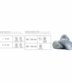 RACINE - Paillage minéral galet marbre ice blue 25-40mm, big bag 500 kg - f-pai012