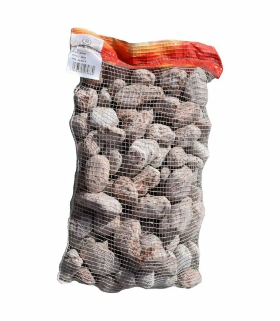 RACINE - Paillage minéral galet marbre rouge 40-60mm, 10 sacs de 20kg - f-pai071-10x20