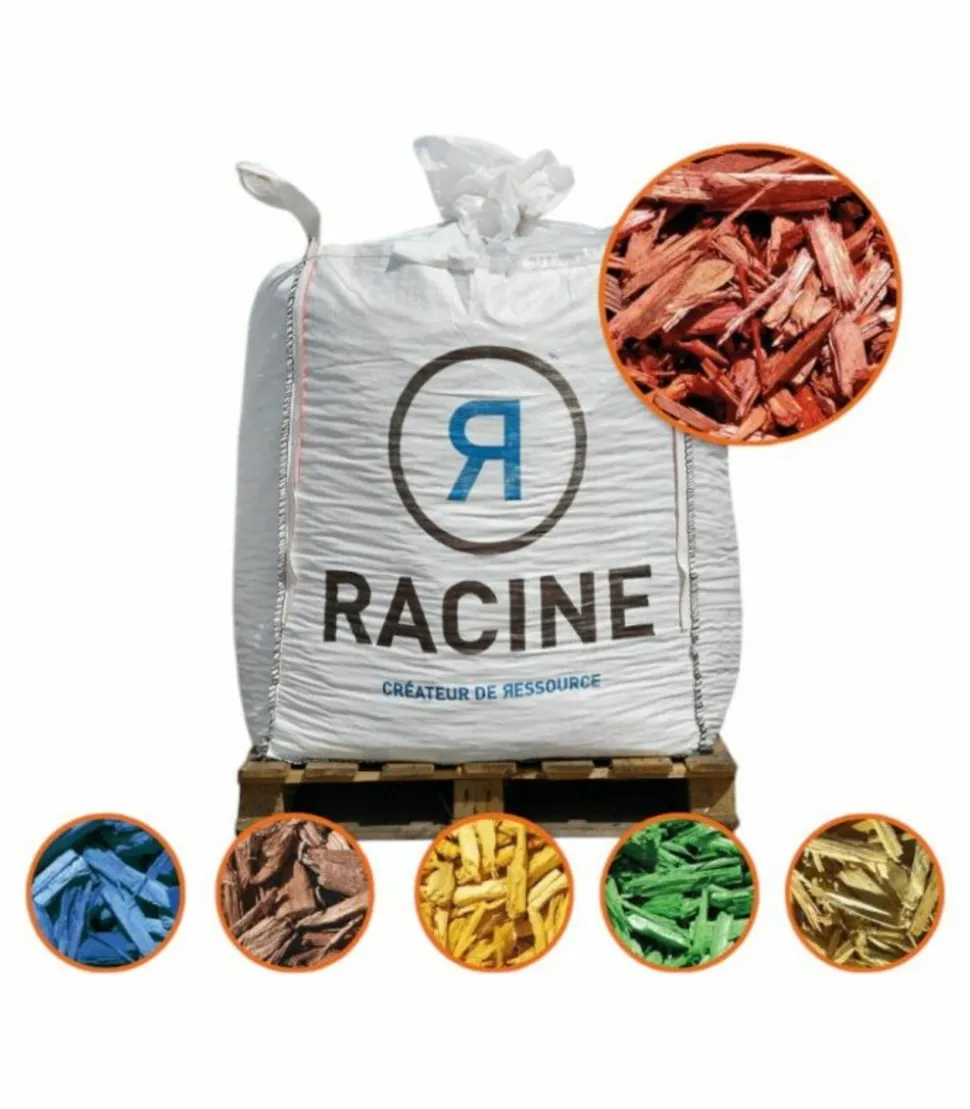 RACINE - Paillis color rouge 20/50mm big bag de 1 m3 - pro105