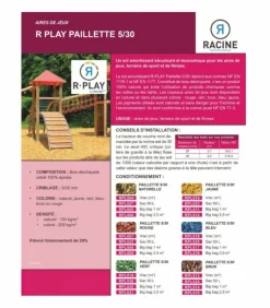 RACINE - Paillis couleur naturel aire de jeux r play 5/30mm, big bag 1 m3 - rpl005