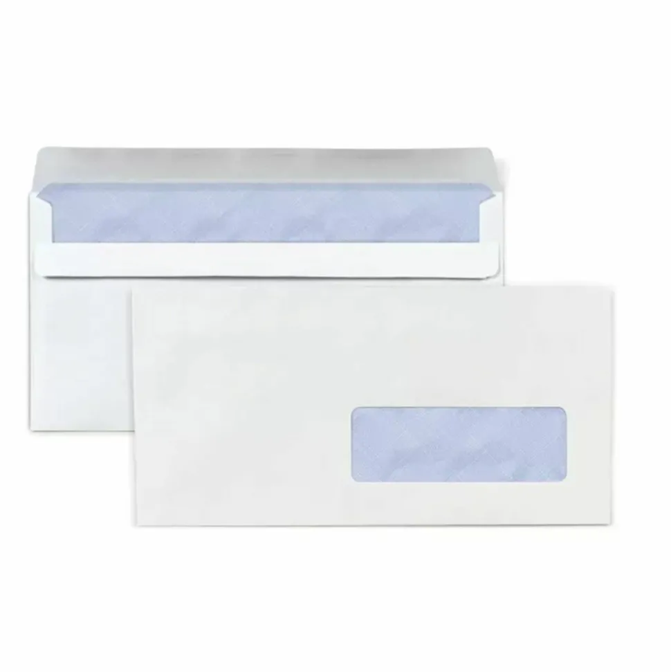 RAJA - 500 enveloppes blanches en papier avec fenêtre - 11 x 22 cm