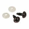 RAYHER - 10 yeux marron de peluche à visser ø 8 mm avec rondelles