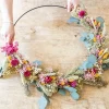 RECONCILIATION VEGETALE - Couronne murale de fleurs séchées hermione d50cm