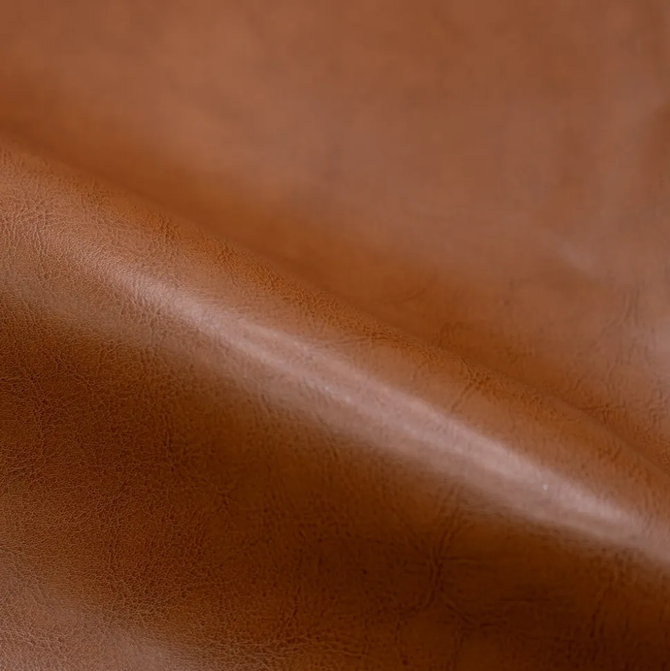 RENDEZ-VOUS DÉCO - Club - canapé 2 places camel en croute de cuir enduite