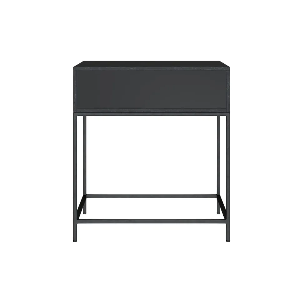 RENDEZ-VOUS DÉCO - Jakson - table de chevet 1 tiroir en bois d'acacia et métal noir
