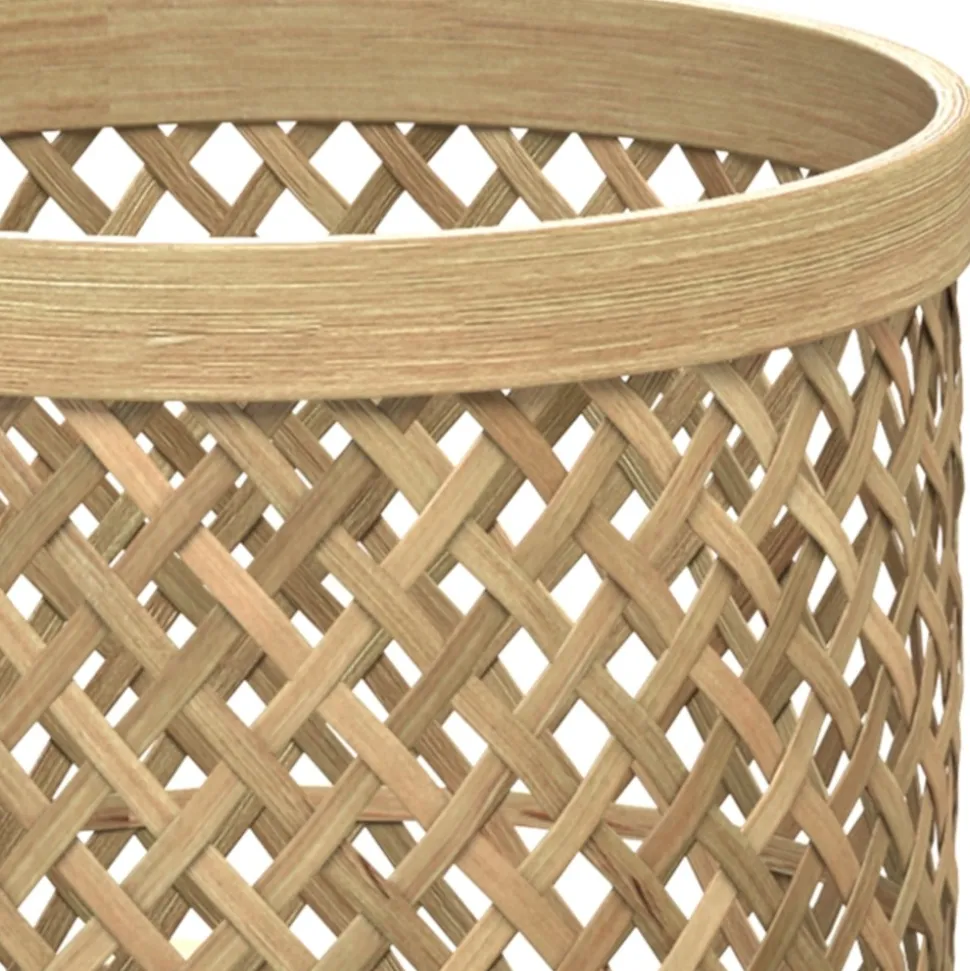 RENDEZ-VOUS DÉCO - Mila - cache-pot pieds en teck et bambou (lot de 2)