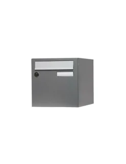 RENZ - Boîte aux lettres normalisée 1 porte extérieur acier gris brillant planète - renz
