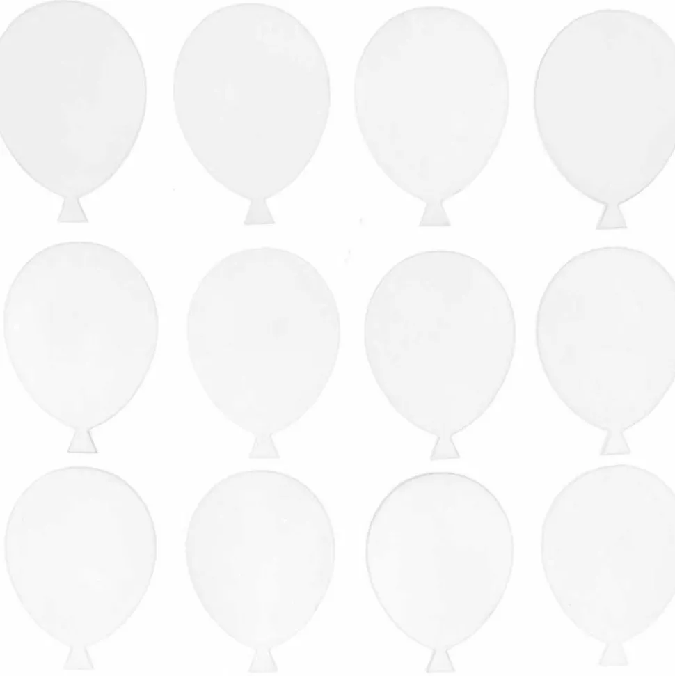 RICO DESIGN - 12 ballons en bois blanc grand 52 mm