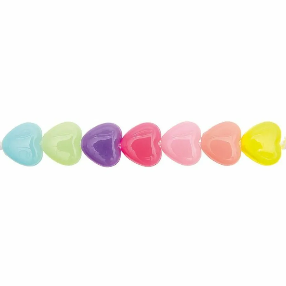 RICO DESIGN - 35 perles coeur 12 mm - pastel