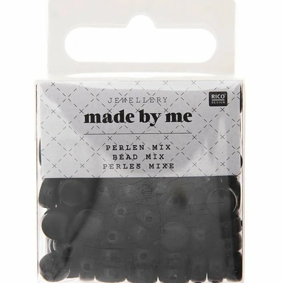 RICO DESIGN - 165 perles rondes 5 x 7 mm - noir
