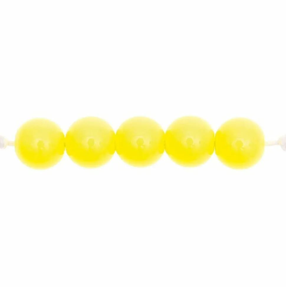 RICO DESIGN - 24 perles rondes 10 mm - jaune