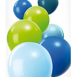 RICO DESIGN - Ballons bleu et vert, haut. 30 cm, x 12 pièces