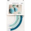 RICO DESIGN - Lampions (x3) en papier couleurs aqua, D. 27 cm, 22,5 cm et 18,5 cm