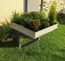 ROBOT PROTECT - Abri Robot Tondeuse Life Jardinière 2 en 1 multimarque 73,5 x 59 x 40 cm | Résistant aux intempéries Protection UV | Made in Europe