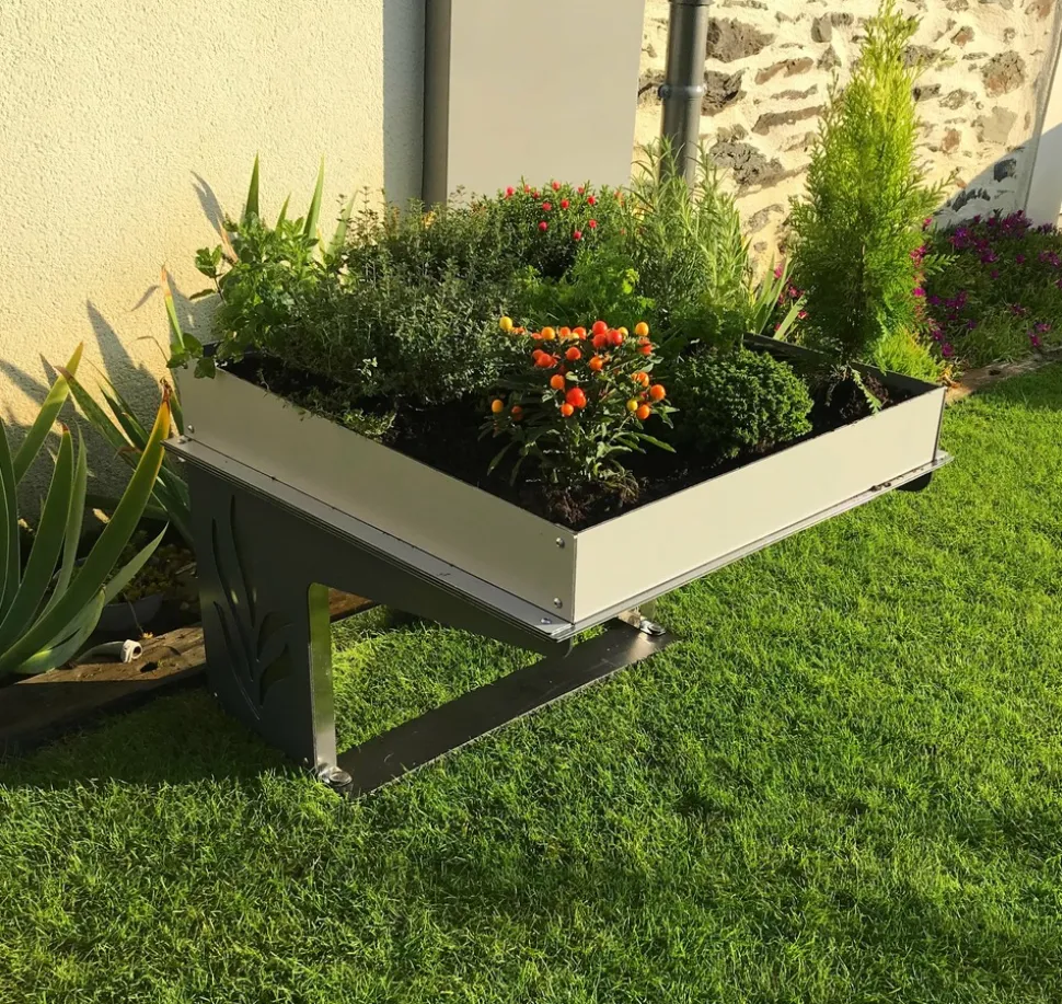 ROBOT PROTECT - Abri Robot Tondeuse Life Jardinière 2 en 1 multimarque 73,5 x 59 x 40 cm | Résistant aux intempéries Protection UV | Made in Europe
