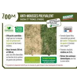 ROUND UP - Roundup anti-mousses concentré gazon et troncs d'arbres 500 ml ( rmouss500 )