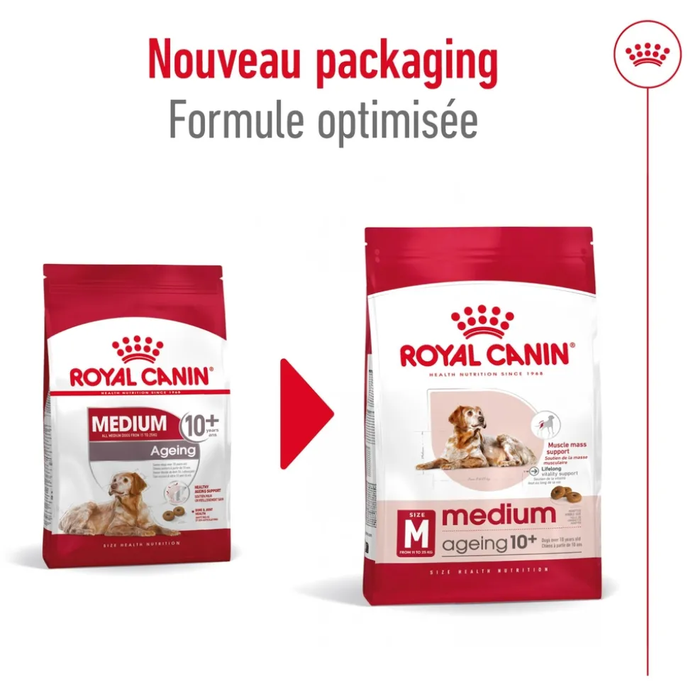 ROYAL CANIN - Croquettes chien taille moyenne de +10 ans Medium Ageing 3kg