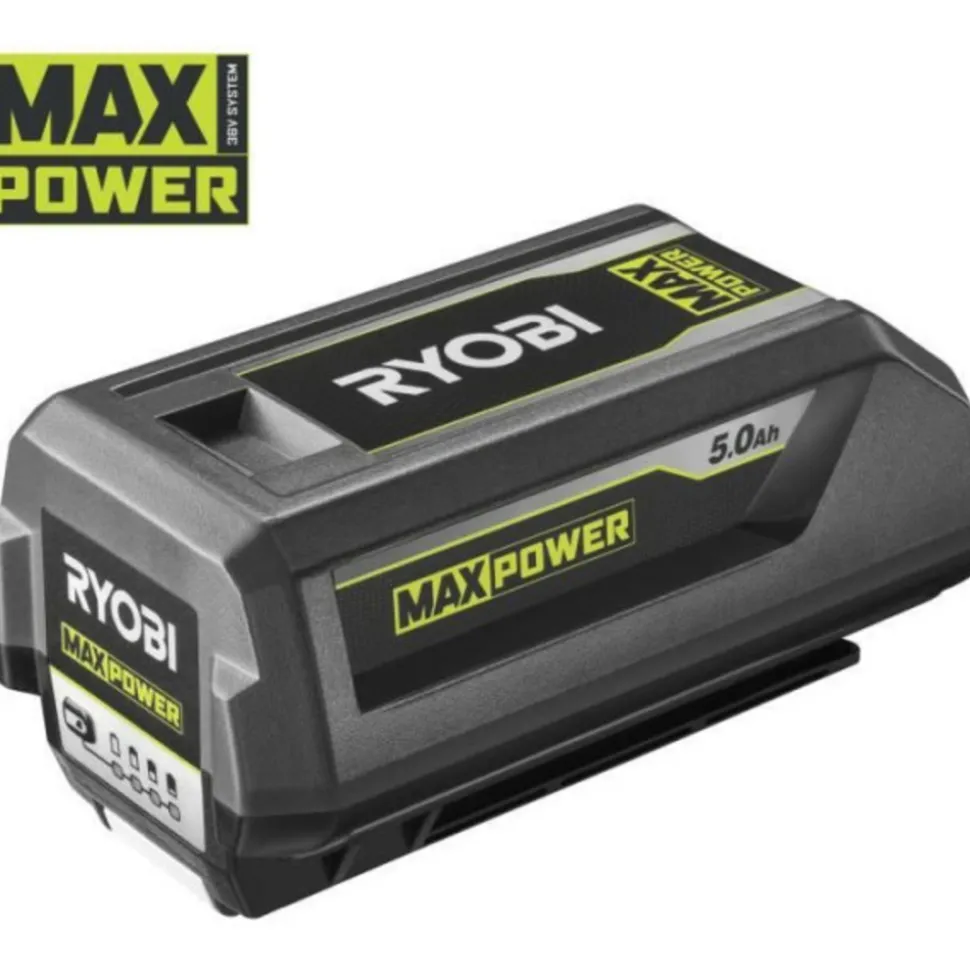 RYOBI - Tondeuse a gazon - 36v maxpower power assist™ brushless - ø coupe 46 cm - ramassage/mulching + batterie 5 ah & charg. - rl
