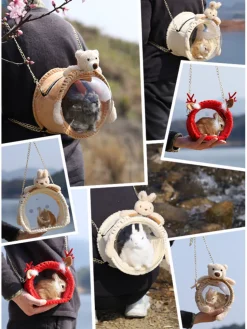 Sac de voyage avec housse pour écureuil, chinchilla, hamster, lapin nain, cochon d'inde, ours - mcboson