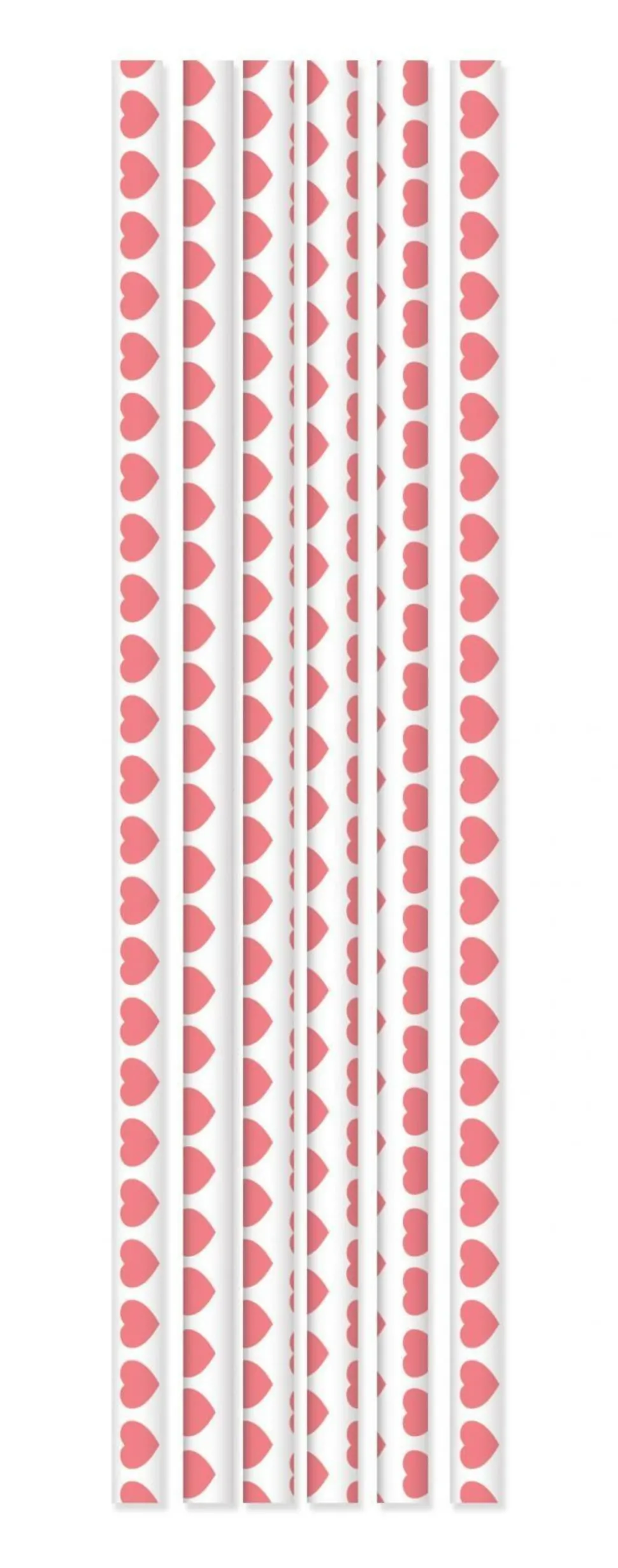 SCRAPCOOKING PARTY - 20 pailles papier - c艙urs rose