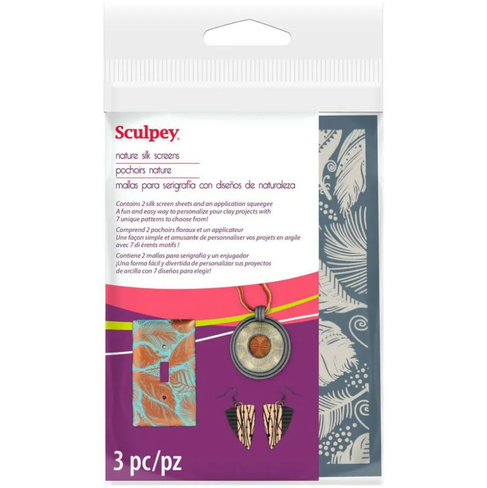 SCULPEY - Pochoirs pour sérigraphie sculpey - nature