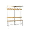 SIMONRACK - Banc vestiaire simonbench démonté doble con repisa 8/1000 gris 1000x1800x670 - simonrack