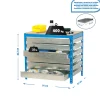 SIMONRACK - Etabli simonwork bt5 box6 900 bleu/bois - 842x910x610 600kg - simonrack