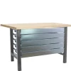 SIMONRACK - Etabli simonwork bt6 mdf 5box 1800x750 gris/bois gris/mdf 865x1800x750 - simonrack