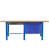 SIMONRACK - Etabli simonwork bt6 mdf tandem 1box 1cab 2100 bleu/bois bleu/mdf 865x2100x750 - simonrack