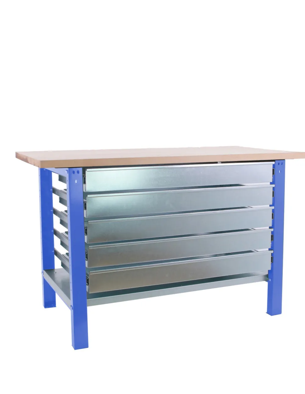 SIMONRACK - Etabli simonwork bt6 pro laminate 5box 1200 bleu/hêtre bleu/hêtre 865x1200x750 - simonrack