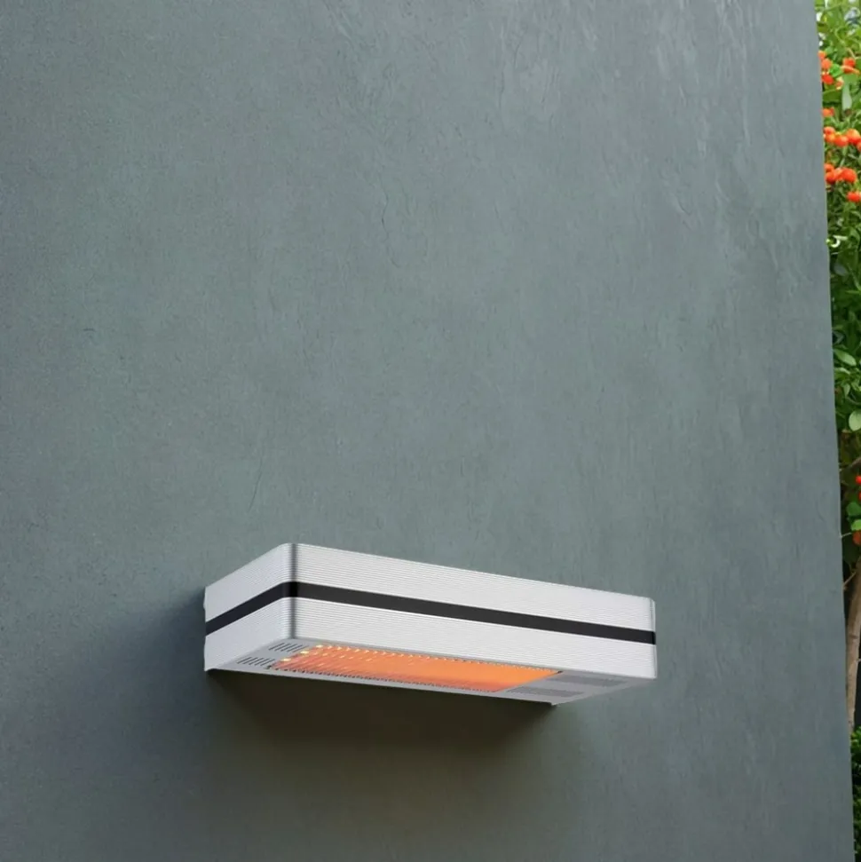 SINED - Chauffage de terrasse infrarouge argente 2000w sined caldo i box