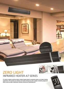 SINED - Chauffage mural infrarouge wifi 2400w black heat 2400 wifi